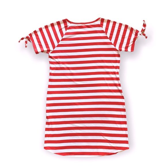 MICHAEL Michael Kors Red & White Striped Mini Dress - Picture 2 of 4